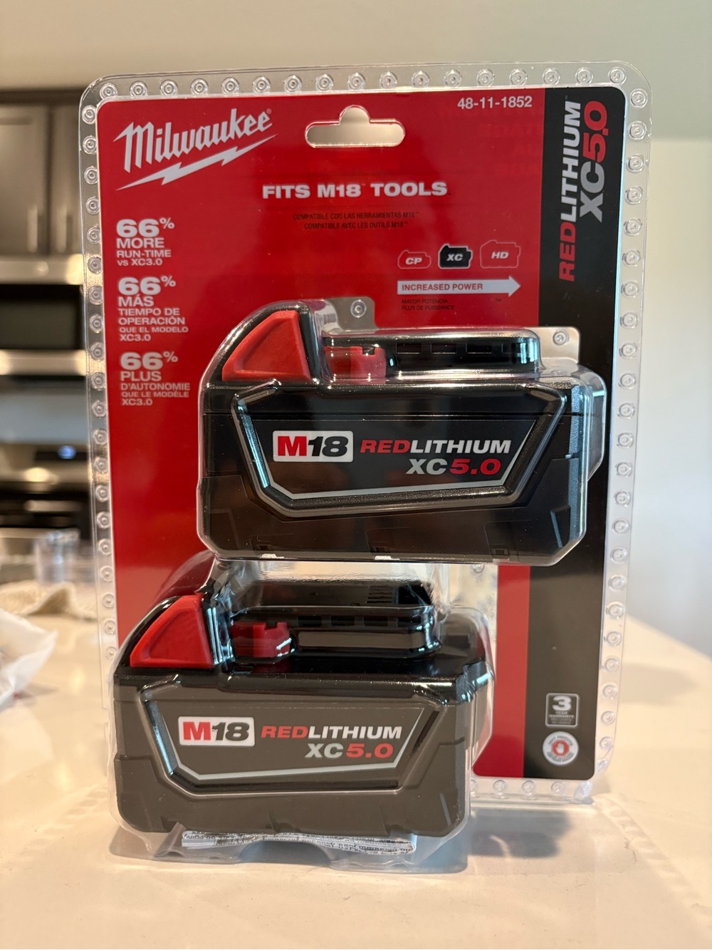Milwaukee M18 REDLITHIUM XC 5.0 Battery Pack - Red/Black